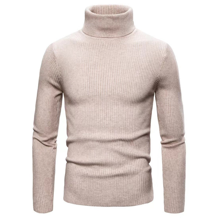 Herren modischer Rollkragenpullover mit feiner Rippstruktur Echoarchiv