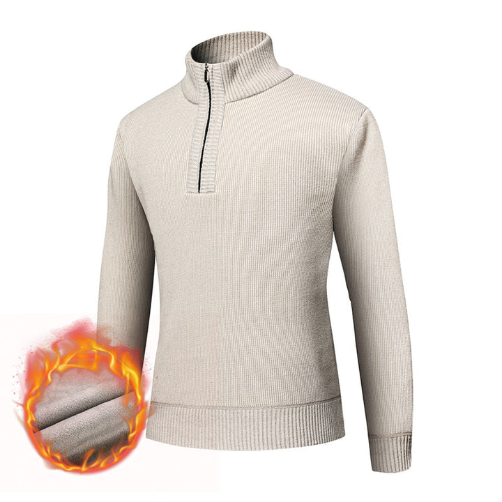 Herren Thermo-gefütterter Halbzip-Pullover mit Stehkragen und wärmender Fleece-Innenseite Echo Archiv