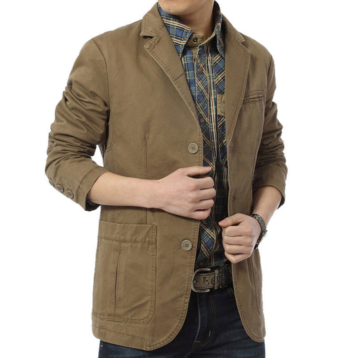 Herren Sportliche Leinenjacke Echo Archiv