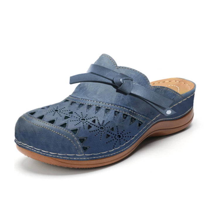 Damen Bequeme Perforierte Clog-Mules mit Knotenriemen und ergonomischem Komfortfußbett – Lioré
