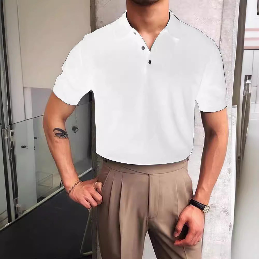 Herren Polo-Shirt mit hochwertigem Baumwollmix und modischem Stehkragen Echoarchiv