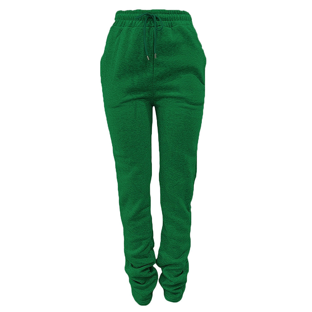 Damen nan figurbetonte Highwaist-Stretch-Sweathose mit gerafften Knöchelabschlüssen und Eingrifftaschen Echo Archiv