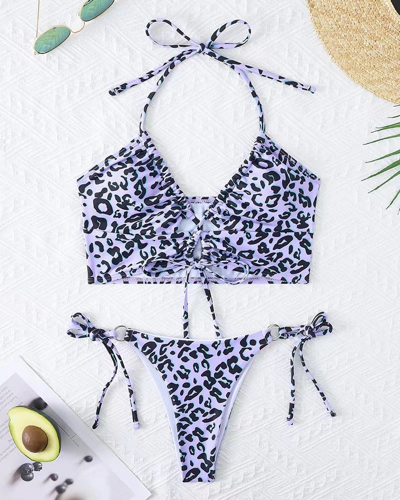 Damen Bikini-Set mit aufregendem Leopardenmuster und verstellbaren Trägern Echo Archiv