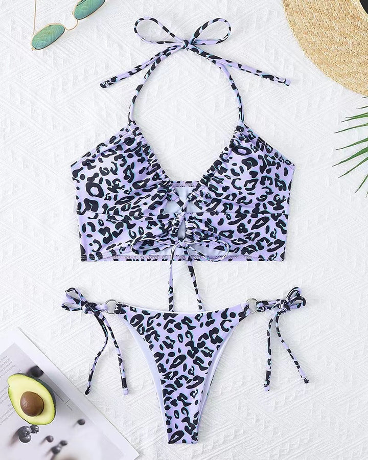 Damen Bikini-Set mit aufregendem Leopardenmuster und verstellbaren Trägern Echo Archiv