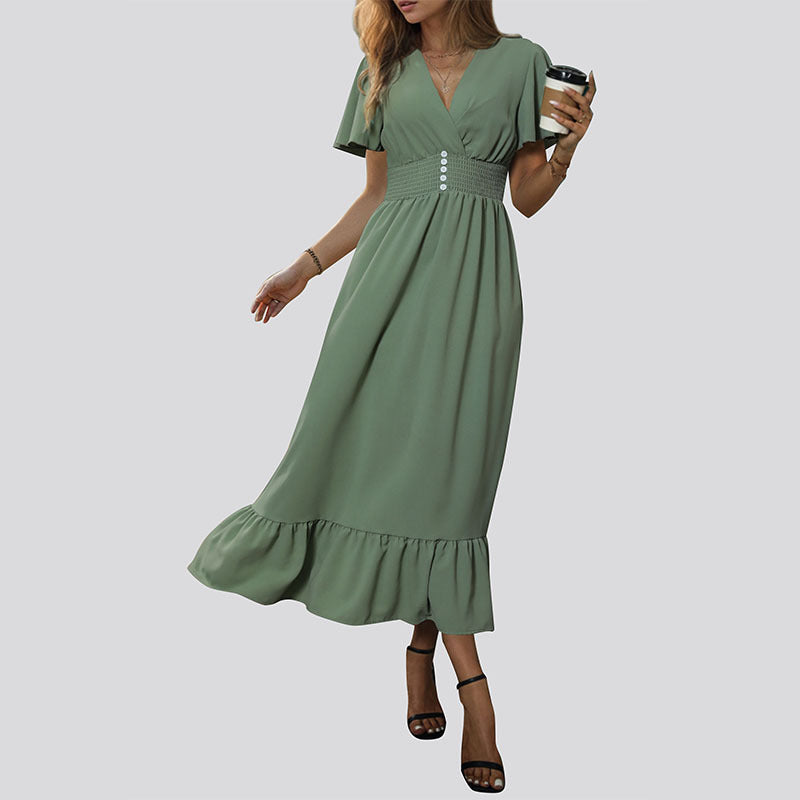 Damen Elegant fließendes Maxikleid Echo Archiv