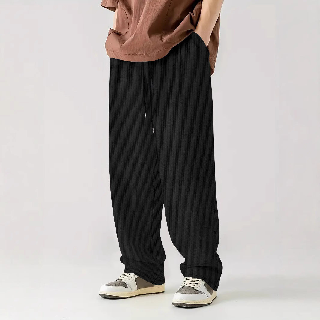 Herren lässige Freizeit-Hose mit elastischem Bund und strukturiertem Design Echoarchiv