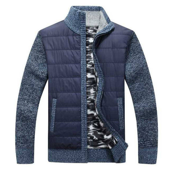Herren moderne Steppjacke mit Strickärmeln Echoarchiv