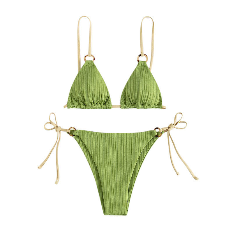 Damen Triangel-Bikini mit luxuriösen Rippdetails Echo Archiv