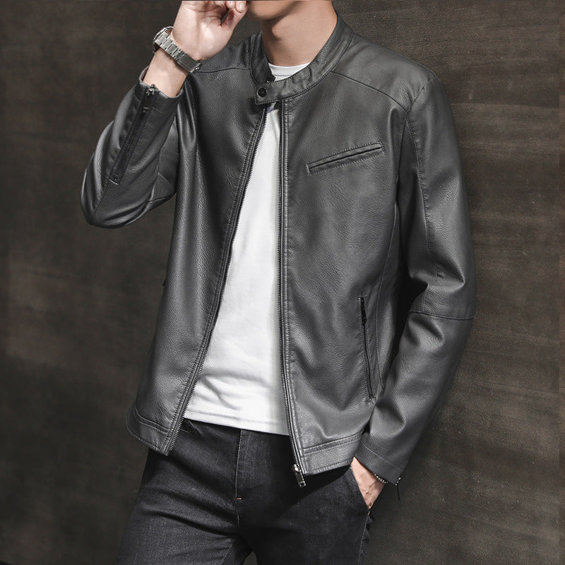 Herren Moderne Kunstlederjacke Echo Archiv