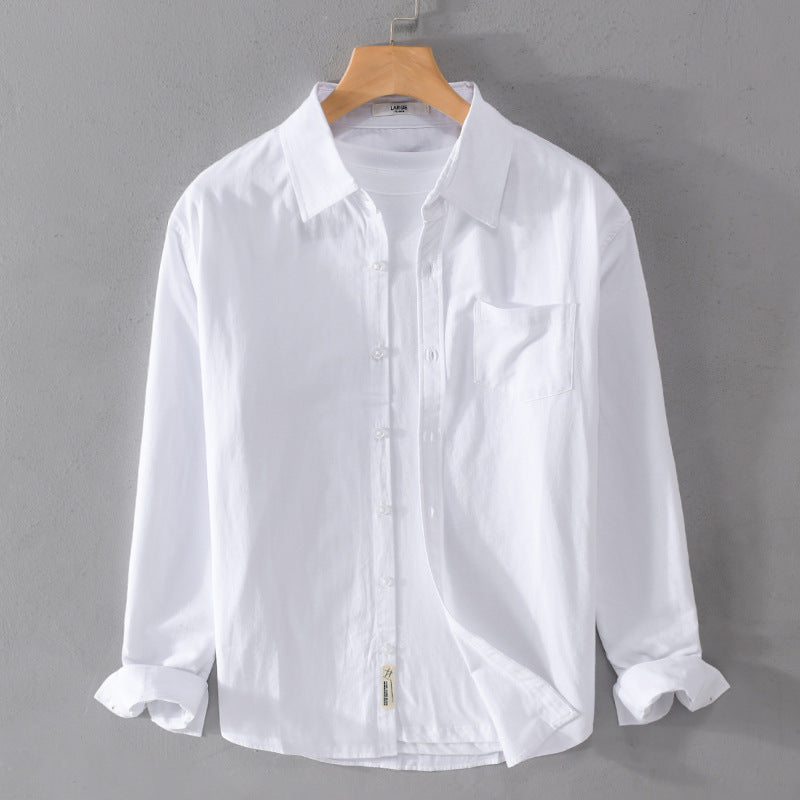 Herren Leichtes Baumwoll‑Leinen Overshirt mit Brusttasche und Relaxed‑Fit Echoarchiv