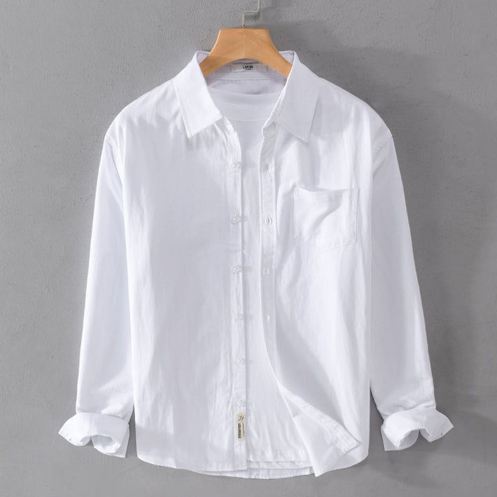 Herren Leichtes Baumwoll‑Leinen Overshirt mit Brusttasche und Relaxed‑Fit Echoarchiv