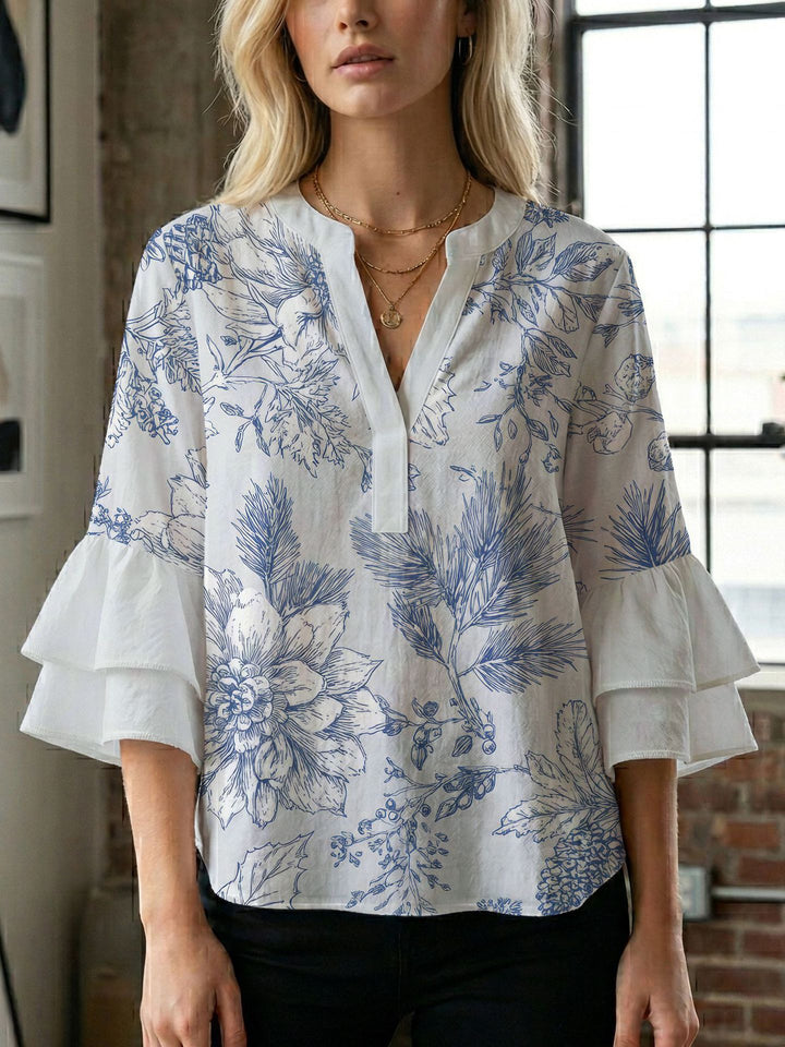 Damen Bluse mit wunderschönen floralem Design Echo Archiv
