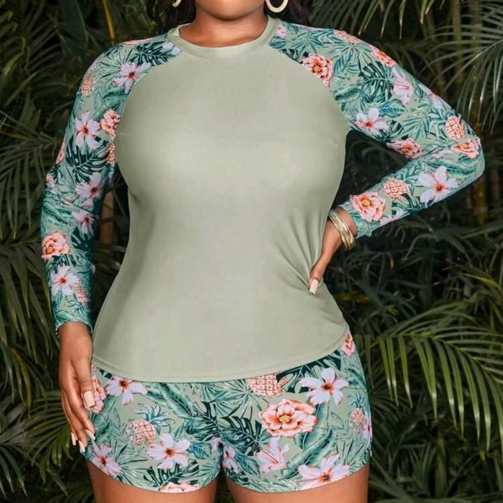 Damen UV-Schutz Badeoberteil und Shorts Set Echo Archiv