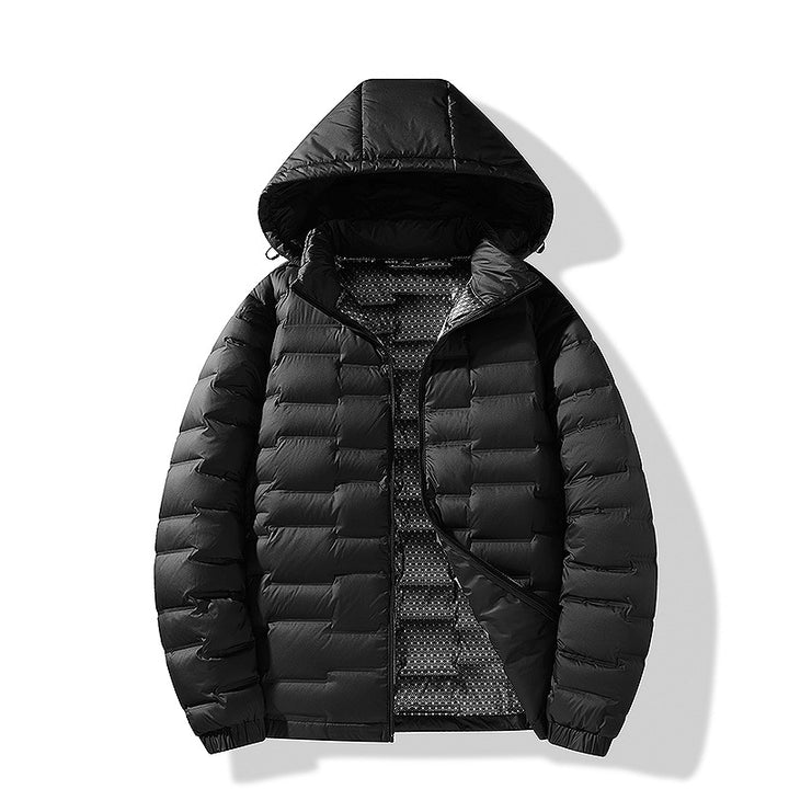 Herren Ultraleichte Steppjacke mit Kapuze und Thermofutter Echo Archiv