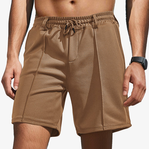 Herren nan knielange Sportshorts mit Netzstruktur, elastischem Tunnelzug und Gürtelschlaufen Echo Archiv