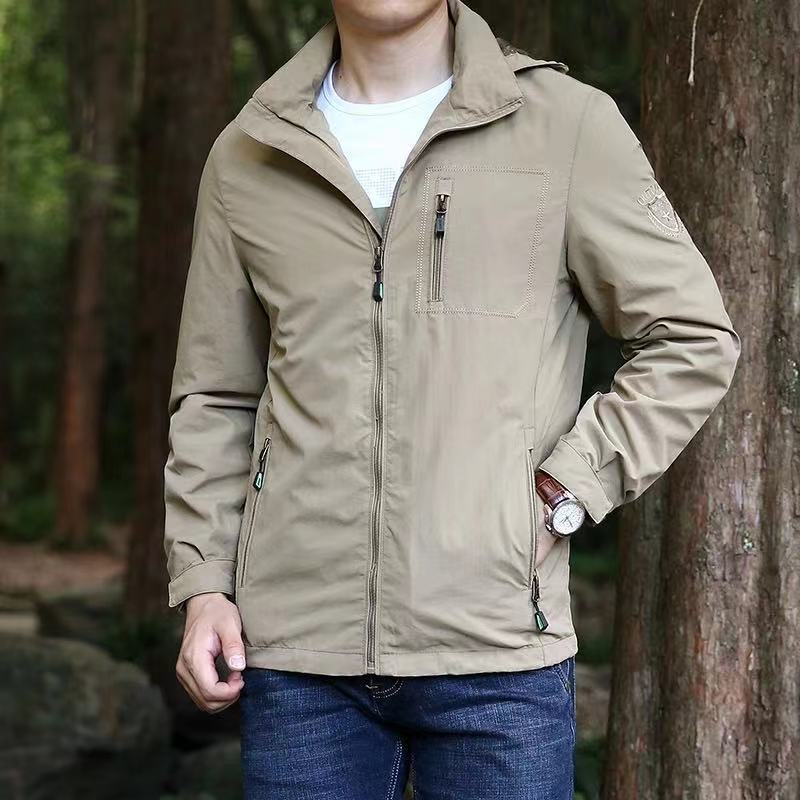 Herren Multifunktionale Zip-Jacke mit hohem Kragen Echo Archiv