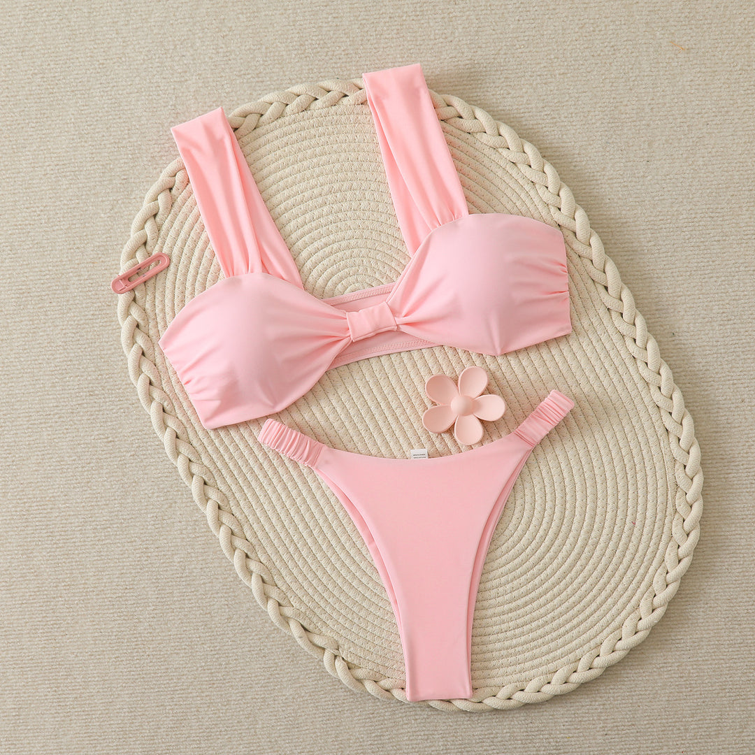Damen Bandeau-Bikini mit breiten Trägern und eleganter Schleifenverzierung Echo Archiv