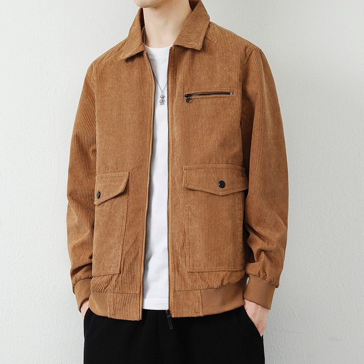 Herren Lässige Cordjacke mit praktischen Taschen Echo Archiv