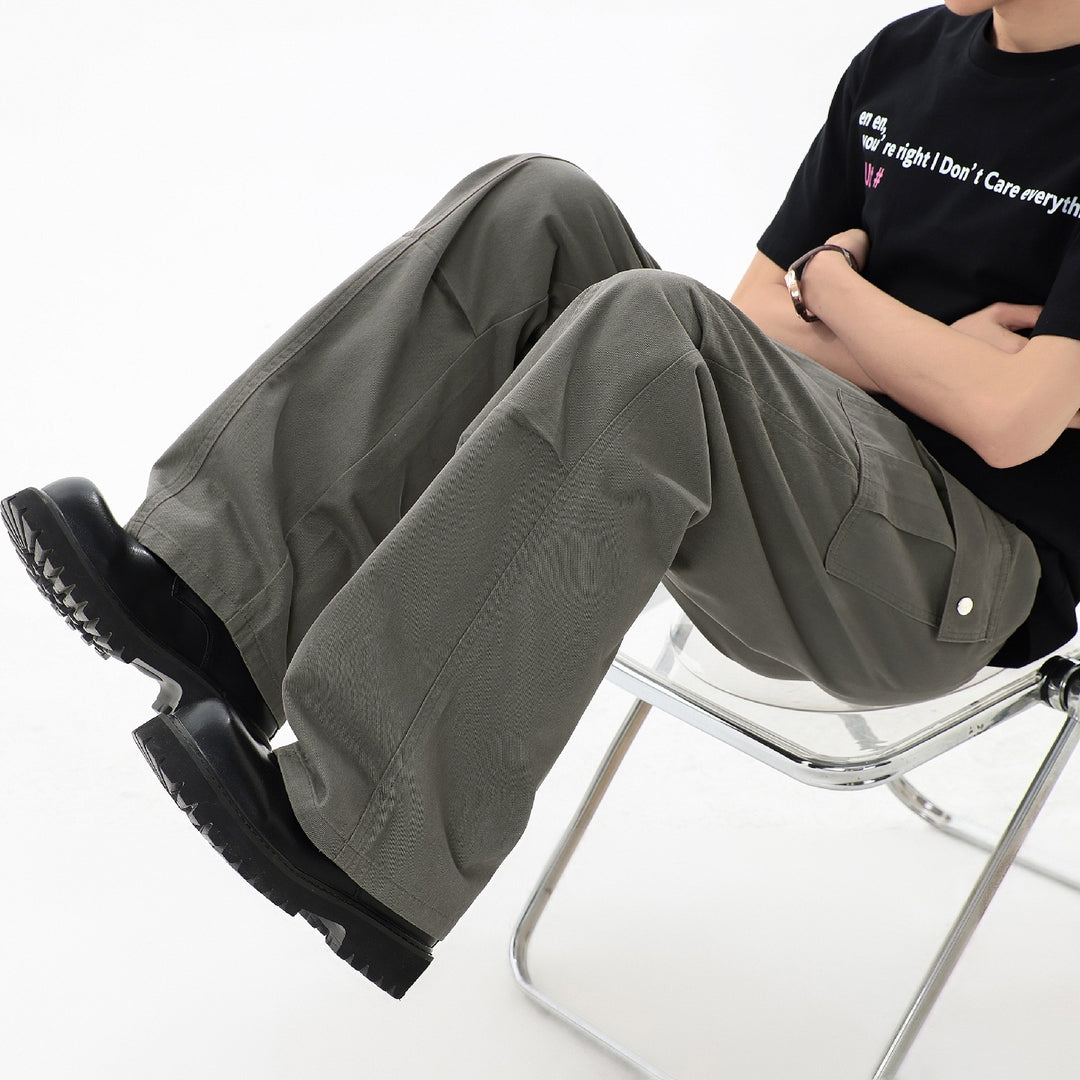 Herren Weite Utility-Cargo-Hose mit großen Klappentaschen & verstärkten Nahtpartien Echoarchiv