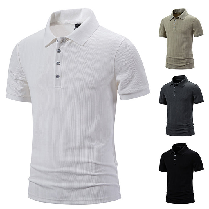 Herren Poloshirt mit strukturiertem Design und hochwertiger Baumwollmischung Echoarchiv