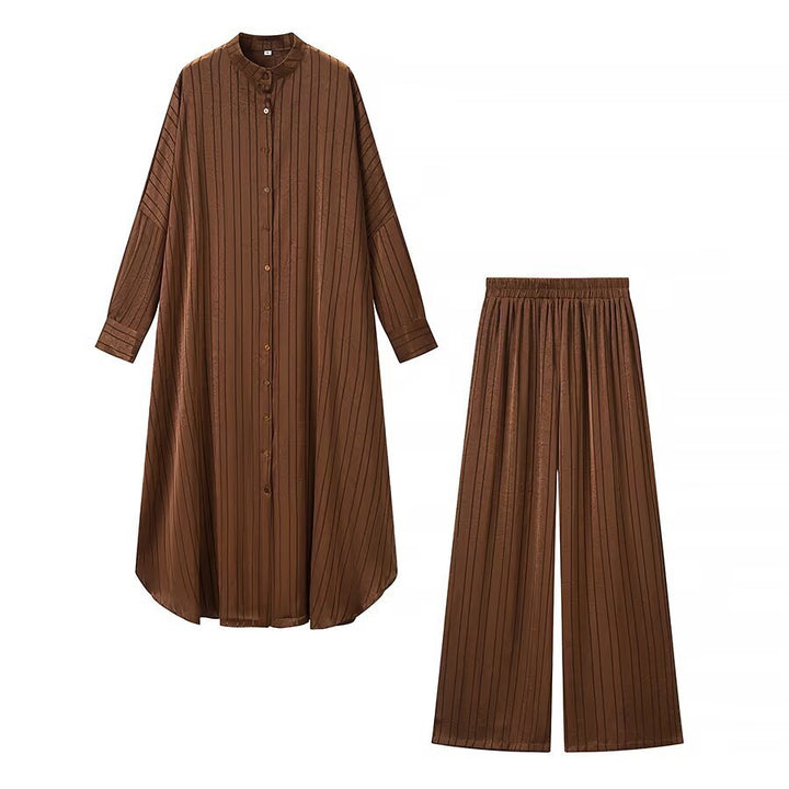 Damen Maxikleid im Plissee-Kaftanstil mit Oversize-Ärmeln und Knopfleiste Echo Archiv