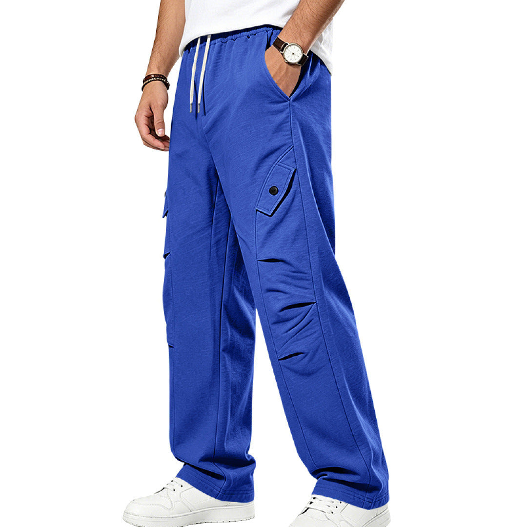Herren Lässige Cargo-Jogginghose mit Kordelzug und Cut-Out-Details – Bravaro