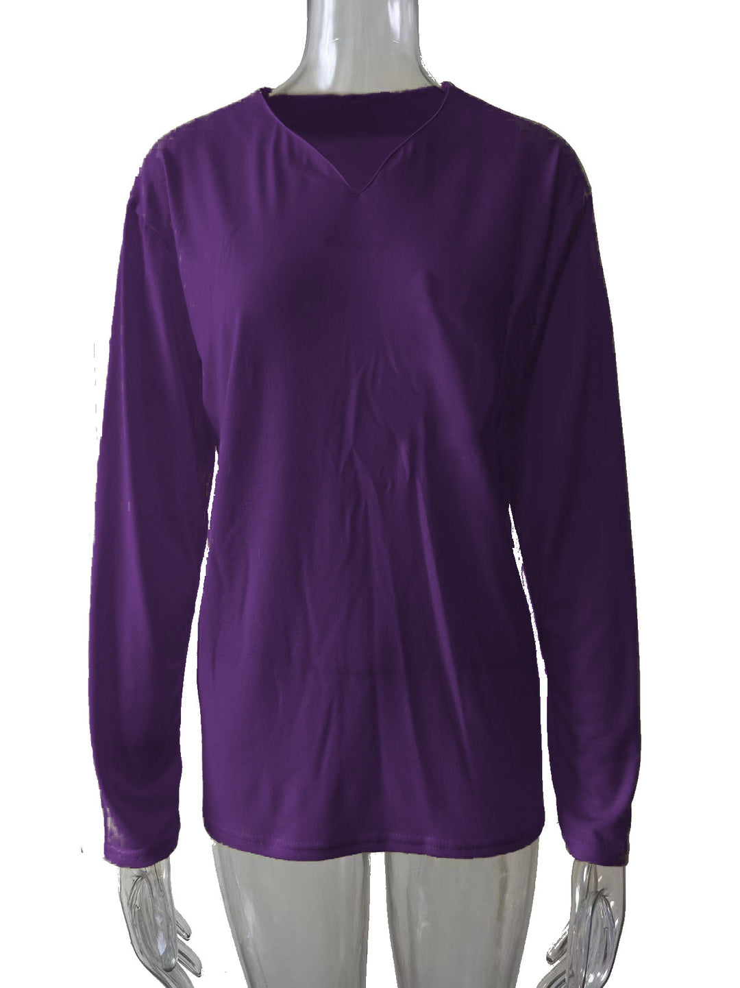 Damen nan legeres Langarmshirt mit V-Notch-Ausschnitt, Brusttasche und lockerer Oversize-Passform Echo Archiv