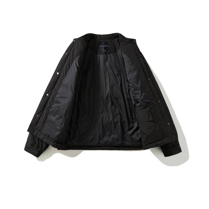 Unisex Boxy wattierte Kurzjacke mit Stehkragen und verdeckter Druckknopfleiste Echo Archiv