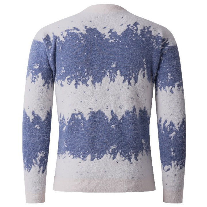 Herren trendiger Pullover mit strukturiertem Farbverlauf Echoarchiv