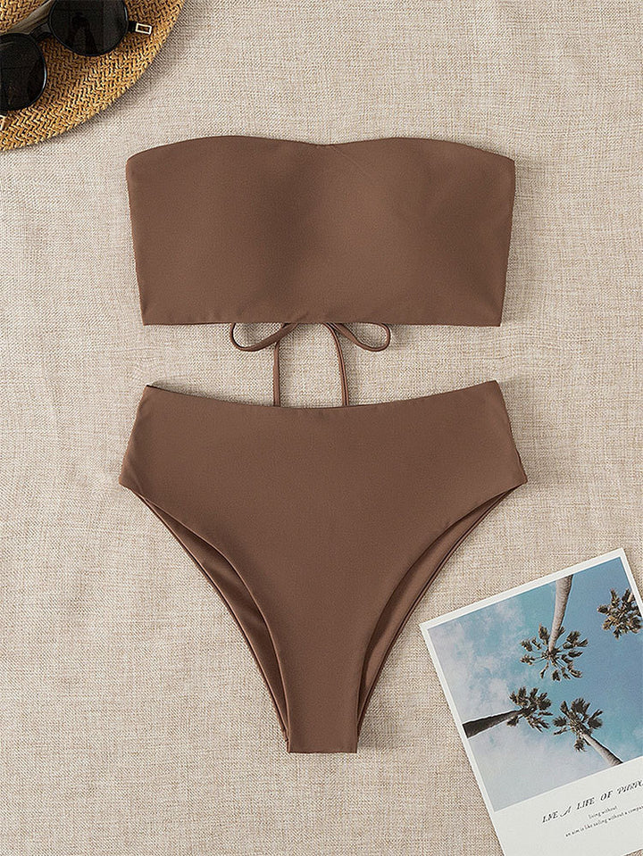 Damen Bandeau-Bikini mit hochgeschnittenem Unterteil Echo Archiv