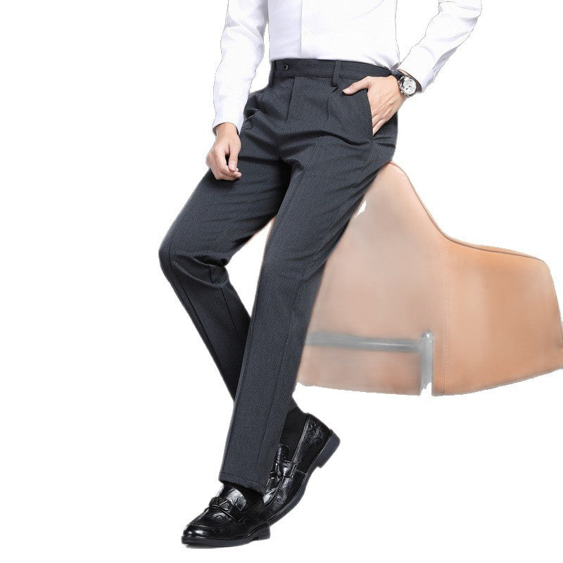 Herren elegante Anzughose mit schmalem Schnitt und seitlichen Taschen Echoarchiv