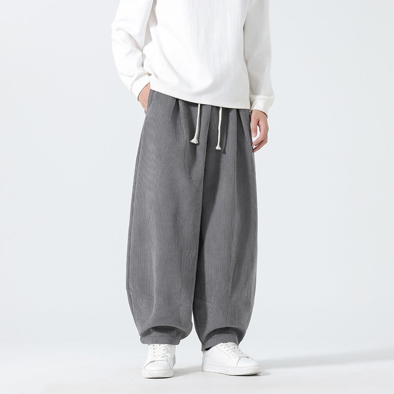 Herren Ballon‑Cordhose mit hoher Leibhöhe, Kordelzug und Faltenlegung Echo Archiv