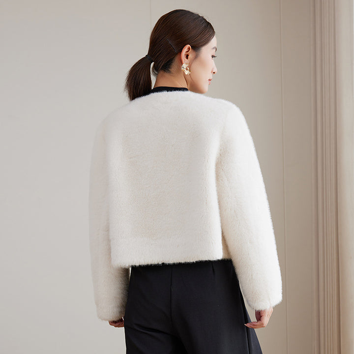 Damen Kuschelige Kurzjacke Echo Archiv