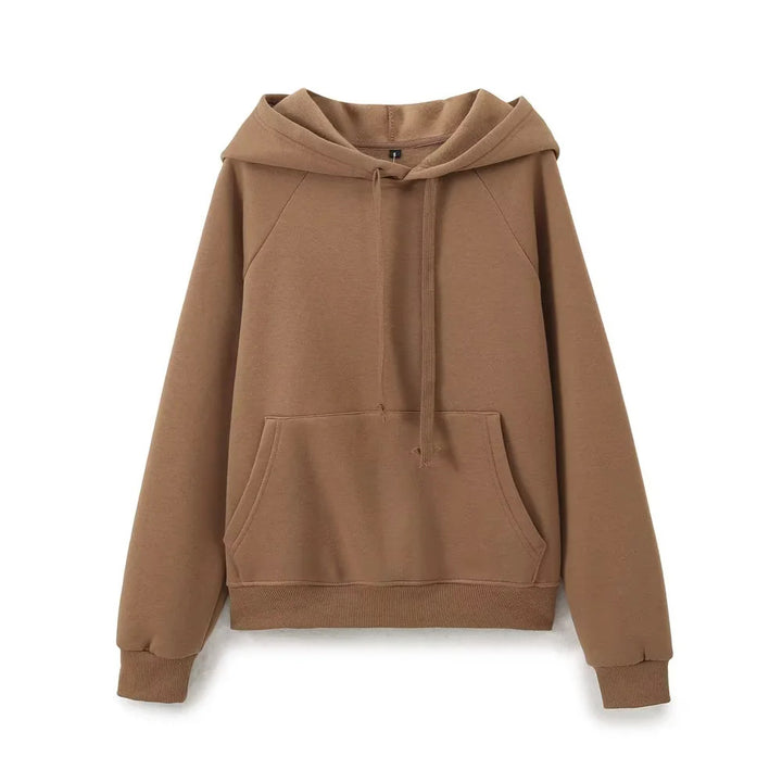 Damen nan lässiger Kapuzenpullover mit Kängurutasche Raglanärmeln und angerauter Innenseite Echo Archiv