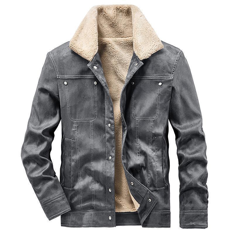 Herren Wildlederoptik Truckerjacke mit Teddyfutter Echo Archiv