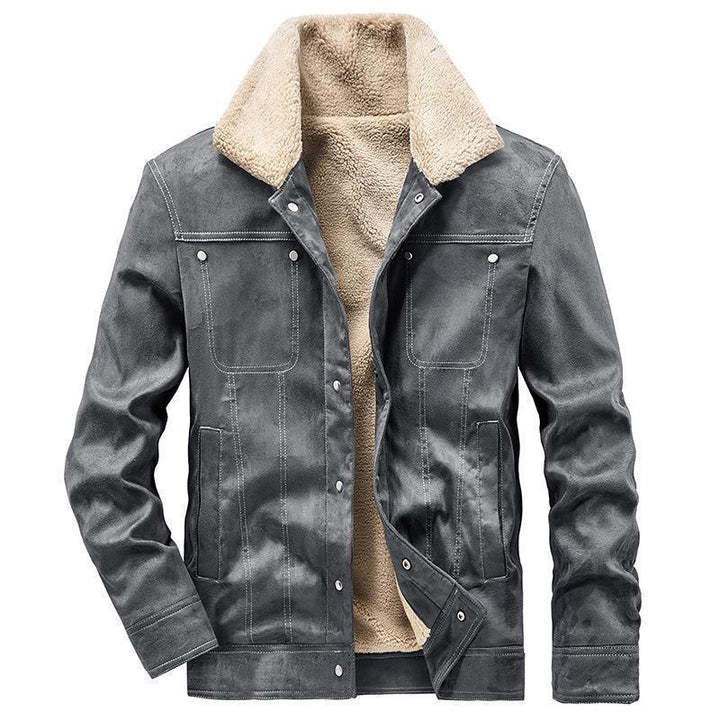 Herren Wildlederoptik Truckerjacke mit Teddyfutter Echo Archiv