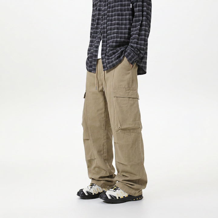 Herren Baggy-Cargo-Hose mit tiefem Schritt, Oversized-Silhouette und aufgesetzten Utility-Taschen Echo Archiv