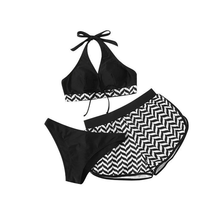 Damen Sport-Bikini-Set mit hoch geschnittenem Oberteil und komfortablen Shorts Echo Archiv