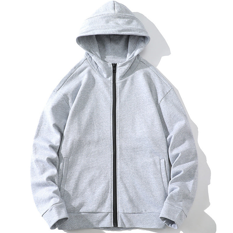 Unisex Oversize Kapuzen-Zipjacke aus weichem Fleece mit durchgehendem Reißverschluss und Eingrifftaschen Echoarchiv