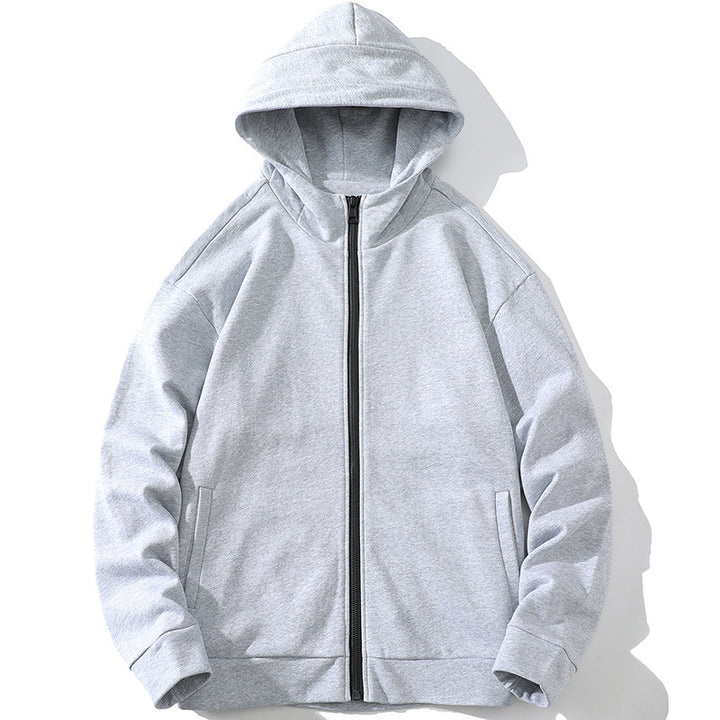 Unisex Oversize Kapuzen-Zipjacke aus weichem Fleece mit durchgehendem Reißverschluss und Eingrifftaschen Echoarchiv