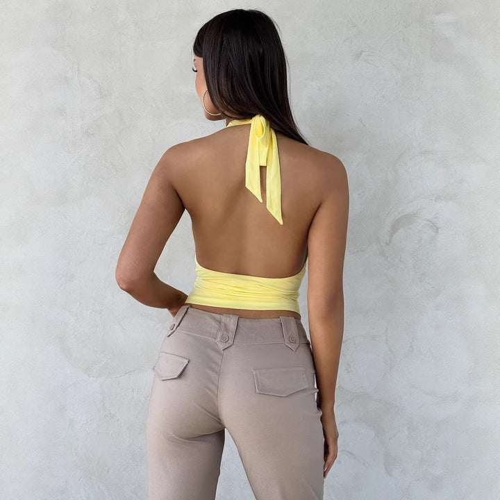 Damen Crop-Top mit raffiniertem Knotendetail Echo Archiv
