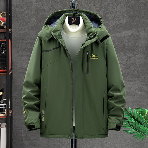 Herren Wasserabweisende Funktions-Übergangsjacke mit Kapuze, Brustreißverschluss & Thermofutter Echoarchiv