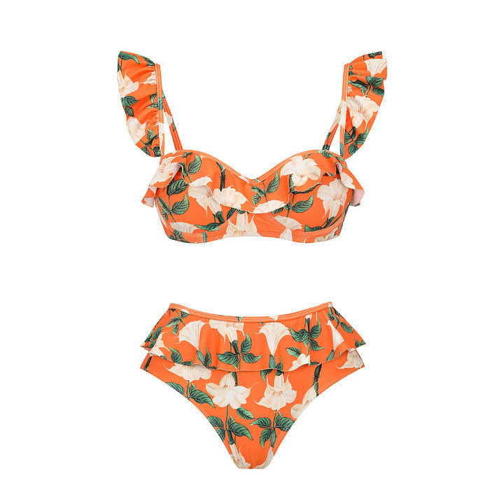 Damen Bikiniset mit voluminösen Rüschendetails Echo Archiv