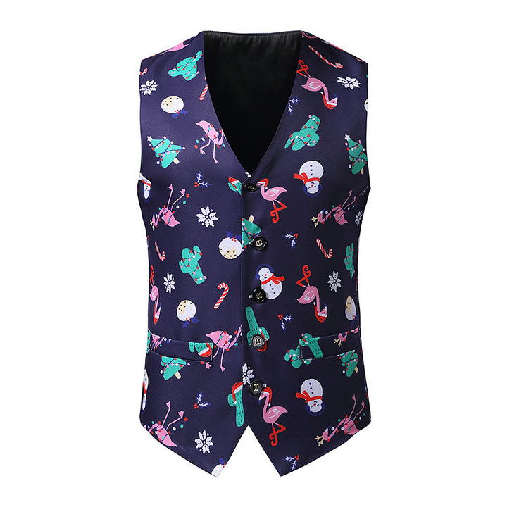 Herren Festtagsweste mit lebhaftem Weihnachtsdesign Echoarchiv