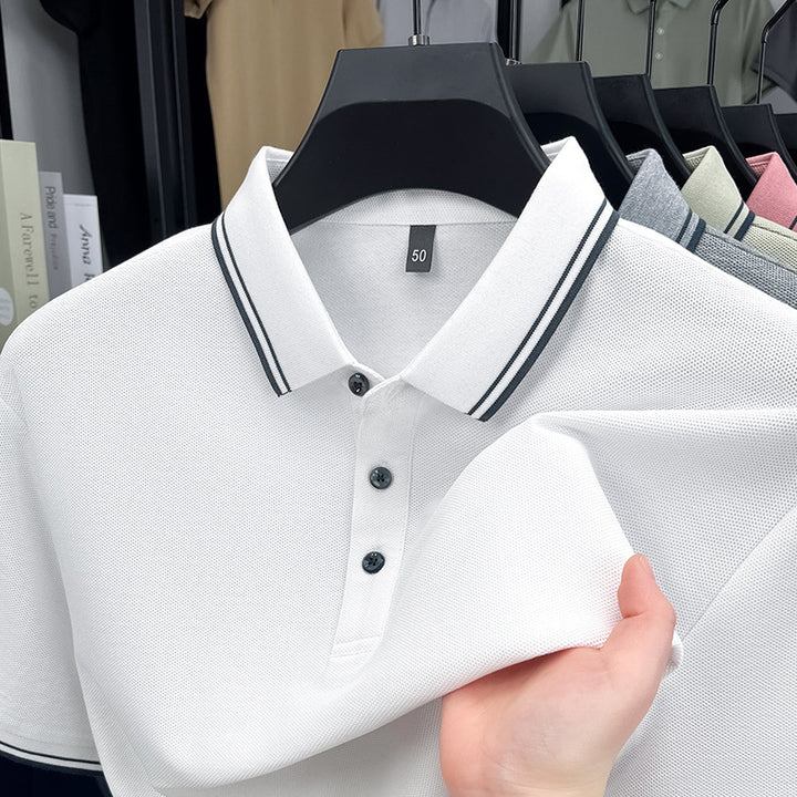 Herren sportliches Poloshirt mit strukturiertem Piqué-Stoff und modernem Kragen Echoarchiv