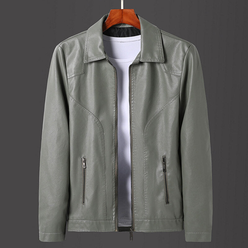 Herren lässige Kunstlederjacke Echoarchiv