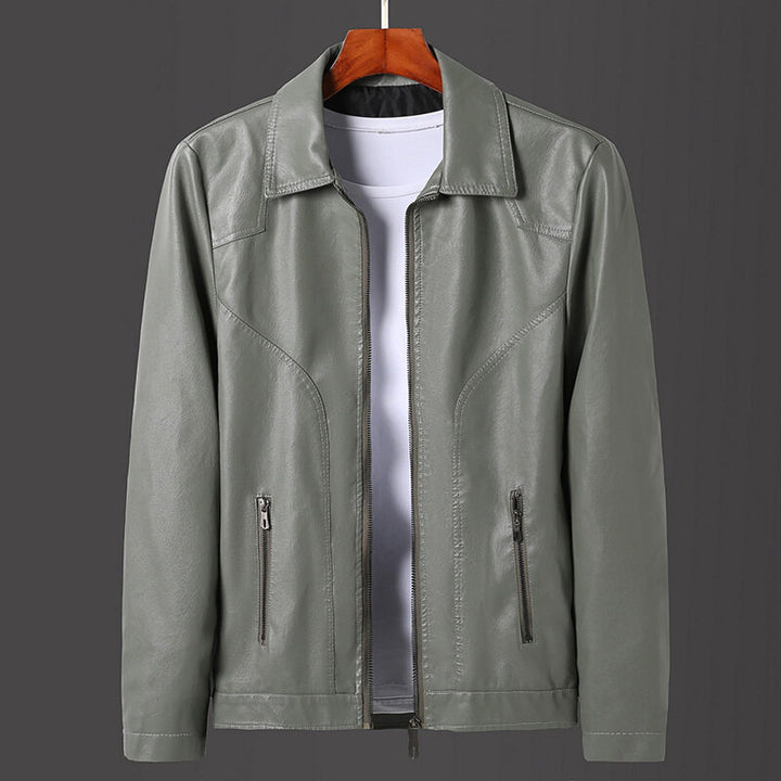 Herren lässige Kunstlederjacke Echoarchiv