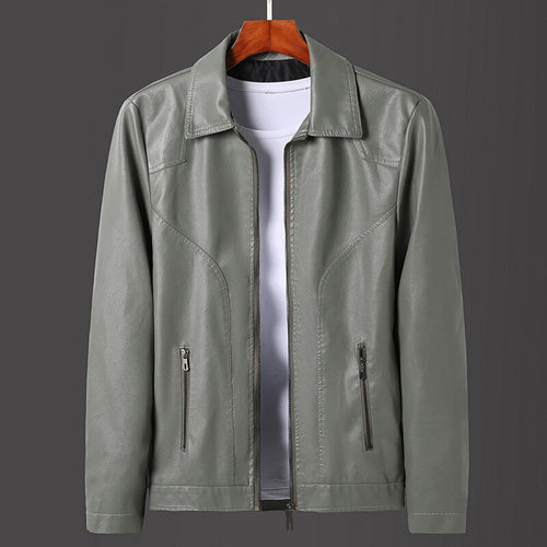 Herren lässige Kunstlederjacke Echoarchiv