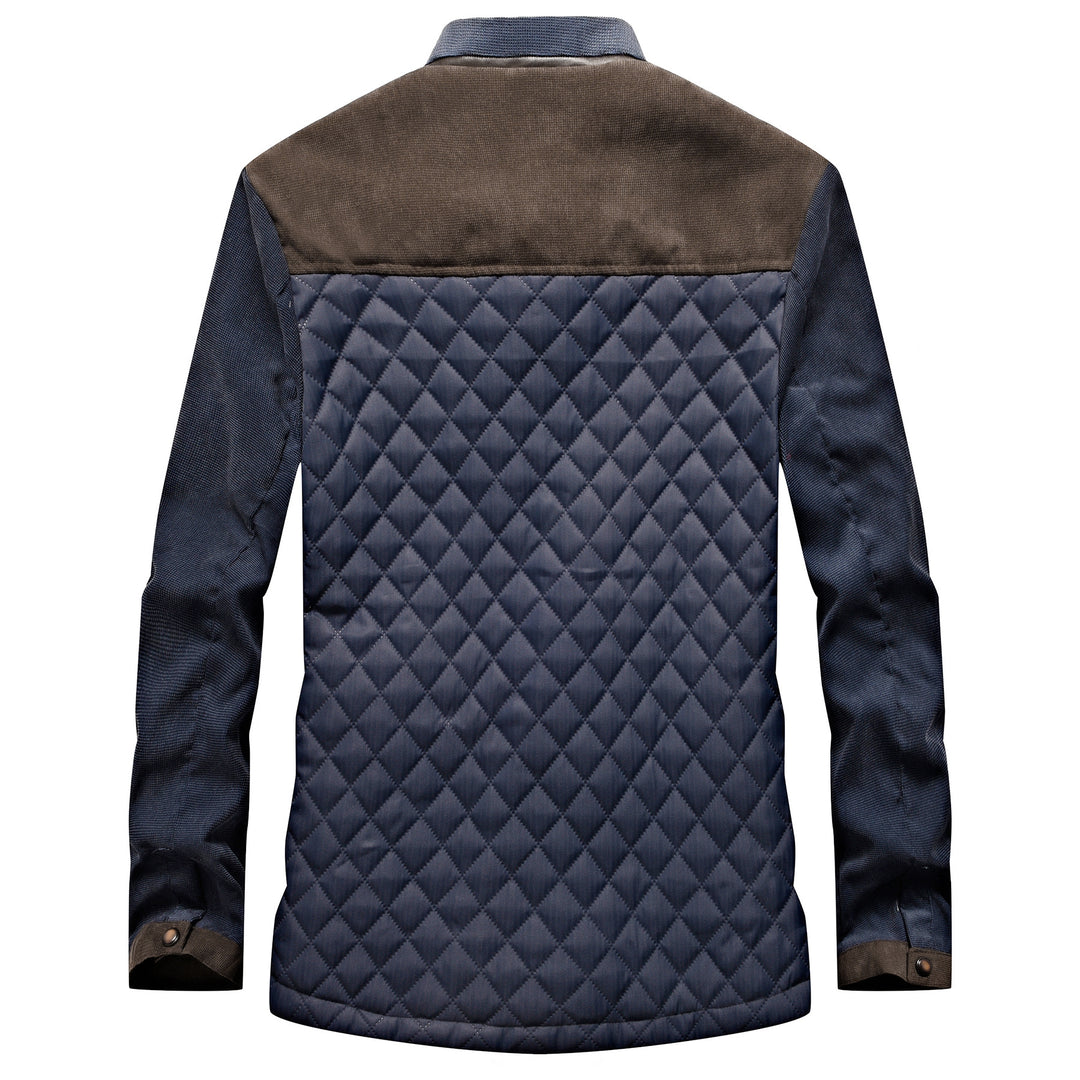Herren Stepp-Fieldjacke mit Rautensteppung und Kontrastbesatz Echoarchiv