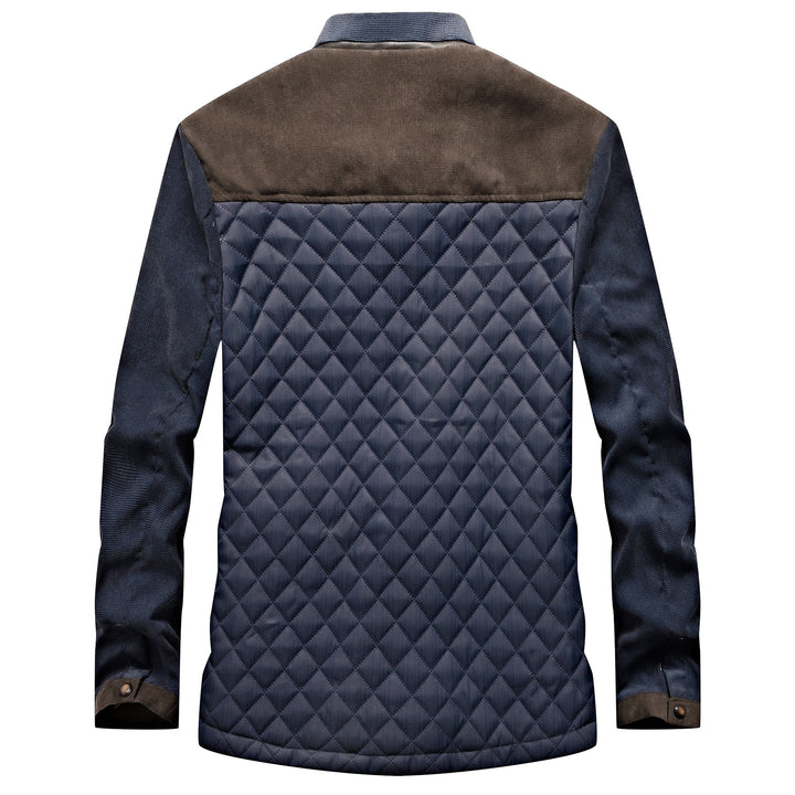 Herren Stepp-Fieldjacke mit Rautensteppung und Kontrastbesatz Echoarchiv